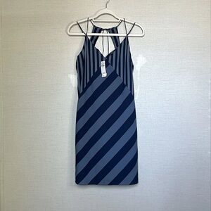 Abercrombie & Fitch NWT Blue Striped Halter Mini Dress Women’s Size‎ Medium